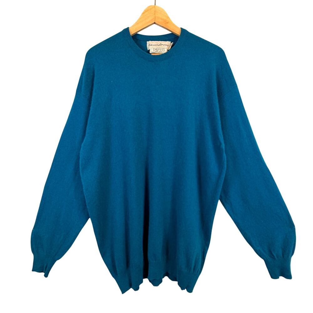 Vintage 100% Pure Scottish Cashmere Bergdorf Goodman Crew Neck Sweater Size L